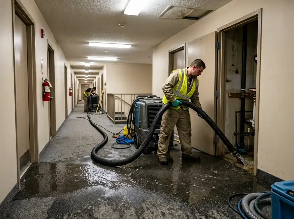 multi-unit-apartment-hallway-f-005 — frequently asked questions, Emergency Burst Pipe Water Extraction & Removal in Columbin…